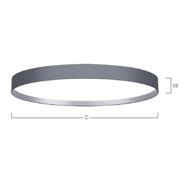 Lightnet - Deckenleuchte BASIC DECO Surface A3 Snow White 600mm
