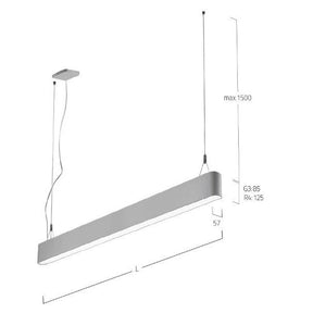 Lightnet - Pendelleuchte Caleo Linear R4 snowwhite