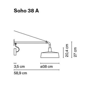 Marset - Wandleuchte Soho 38 A