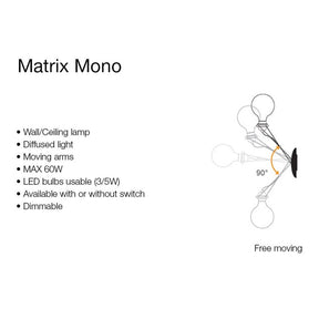 Lumina Italia - Wandleuchte Matrix Mono Nickel