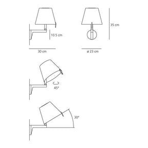 Artemide - Wandleuchte Melampo Parete
