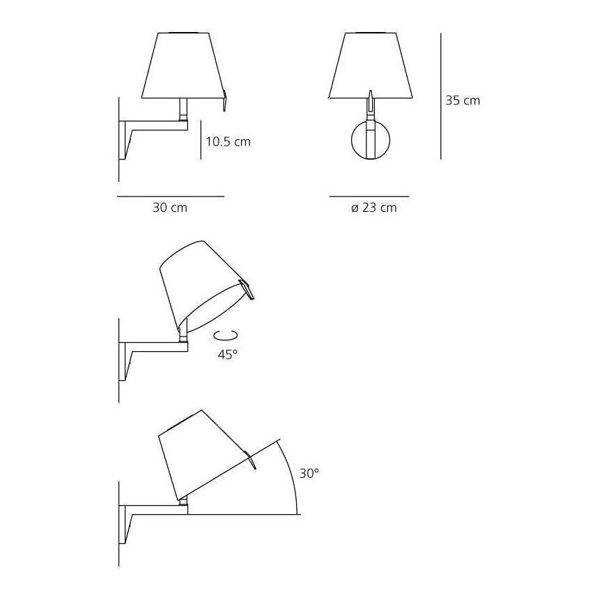 Artemide - Wandleuchte Melampo Parete