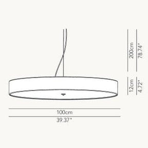 Modoluce - Pendelleuchte Discovolante 100cm Taubengrau
