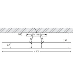 Occhio - Wand-/Deckenleuchte Mito Aura 60 "Air" LED Phantom - Ausstellungsware