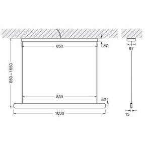Occhio - Pendelleuchte Mito volo 100 var up LED wide air phantom - Ausstellungsware