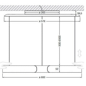 Occhio - Pendelleuchte Mito sospeso 60 var up table
