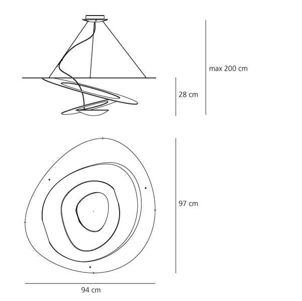 Artemide - Pendelleuchte Pirce Sospensione