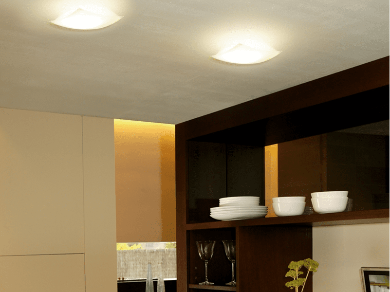 Vibia Lighting - Deckenleuchte Quadra Ice Glas weiß