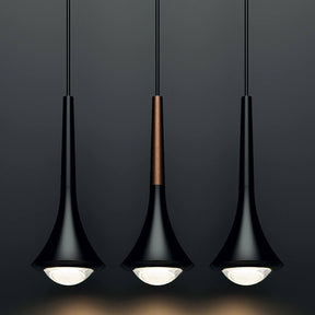 Lodes - Pendel Rain schwarz/gold LED 9W 2700K IP40 dimmbar ohne Baldachin
