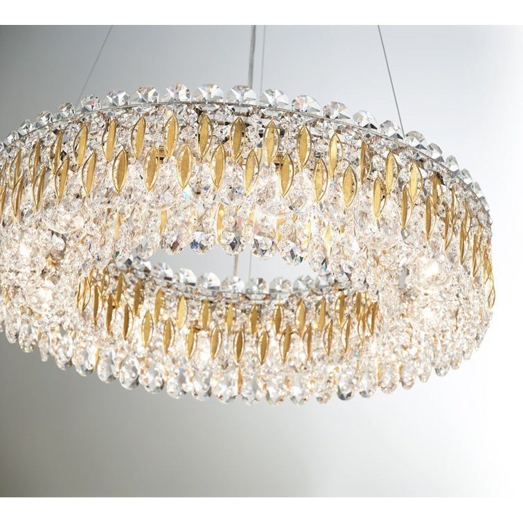 Swarovski - Pendelleuchte Sarella 12 gold