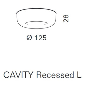 Serien Lighting - Deckenleuchte Cavity Rece. L LED schwarz