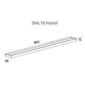 Serien Lighting - Wandleuchte SML Wall T5 alu
