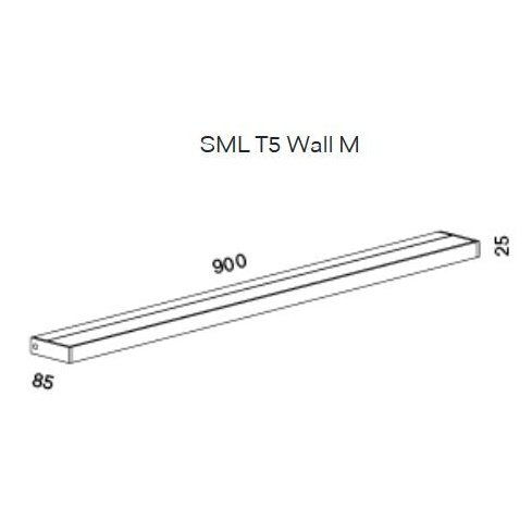 Serien Lighting - Wandleuchte SML Wall T5 alu