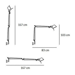 Artemide - Wandleuchte Tolomeo Braccio
