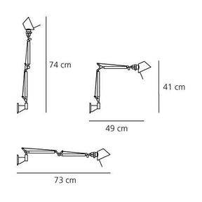 Artemide - Wandleuchte Tolomeo Micro Parete Aluminium