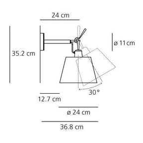 Artemide - Wandleuchte Tolomeo Parete Diffusore