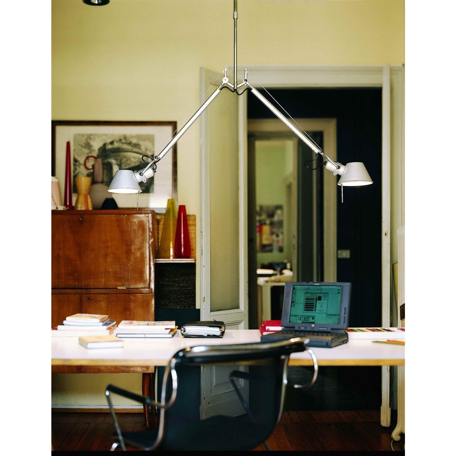Artemide - Pendelleuchte Tolomeo Sospensione Due Bracci Alluminio