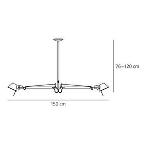 Artemide - Pendelleuchte Tolomeo Sospensione Due Bracci Alluminio