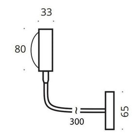 Top Light - Wandleuchte Puk Mini Flexlight LED 30 chrom