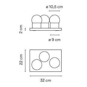 Vibia Lighting - Tischleuchte June 3-fach dunkelbraun-matt